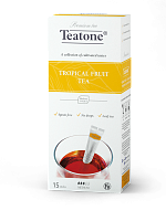 Черный чай Аромат тропических фруктов TEATONE, в стиках на чашку, (15*1,8г)