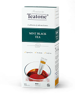Черный чай Аромат мяты TEATONE, в стиках на чашку, (15*1,8г)